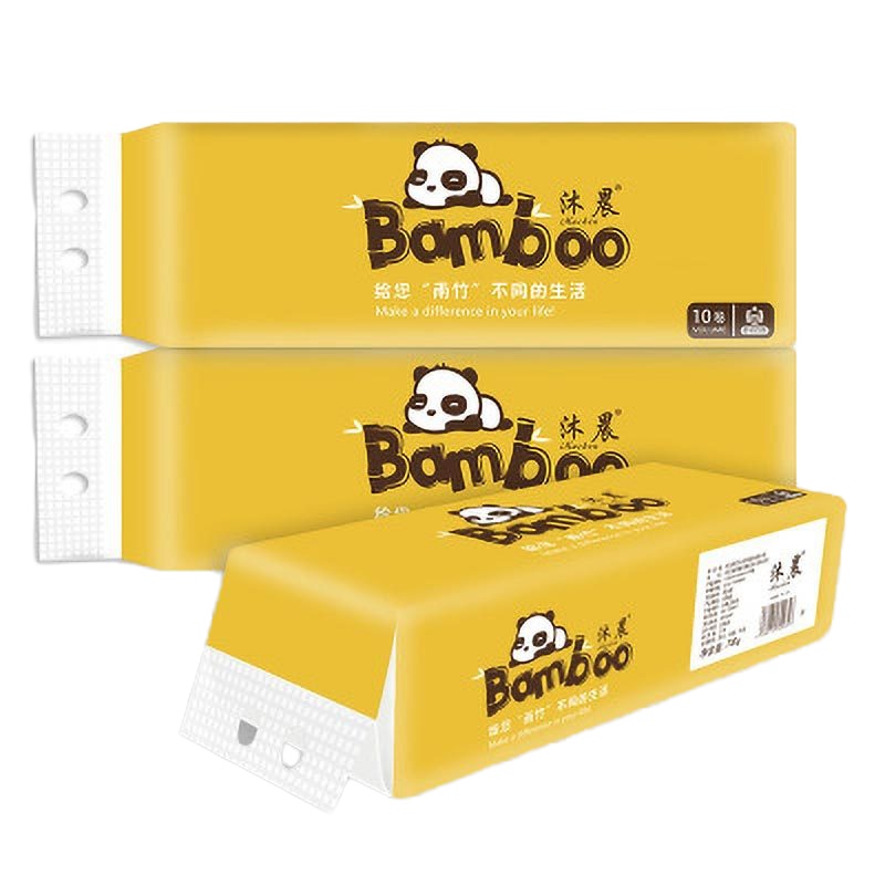 沐晨卷纸 原木浆卷纸手纸4层卫生纸生活用纸4层10卷/提 700g MC-1