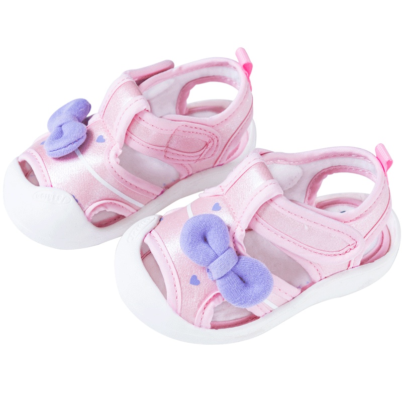 贝贝怡透气公主鞋夏季宝宝可爱洋气凉鞋魔术贴女童鞋182X014