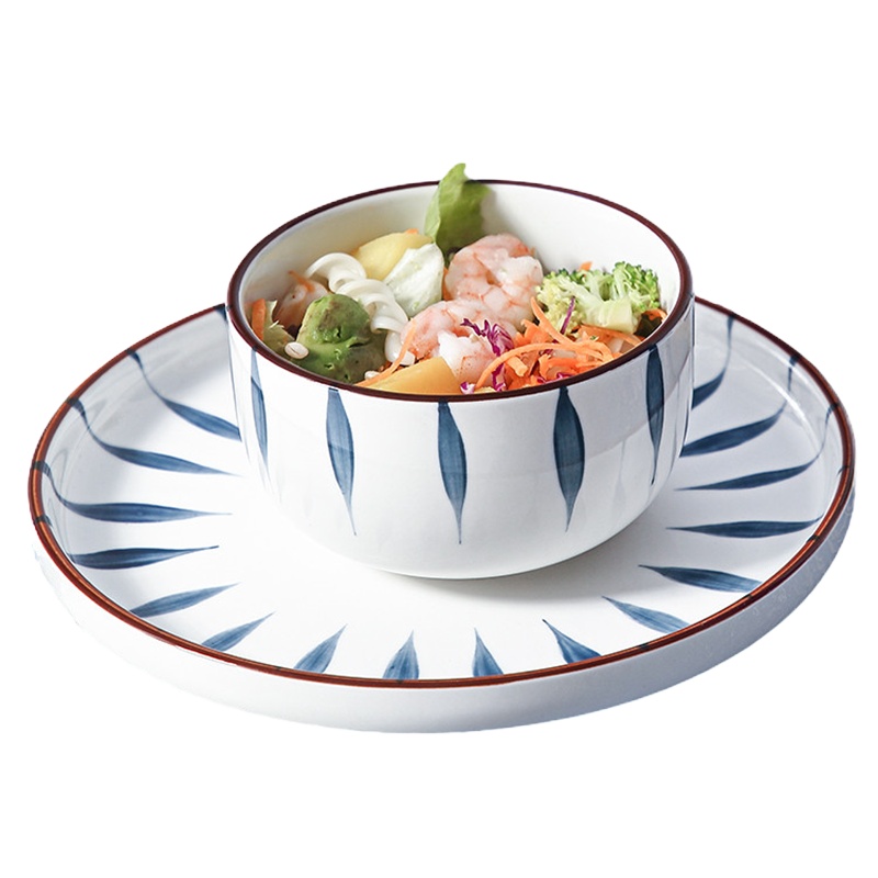 贝瑟斯 日式陶瓷餐具创意个性碗碟勺汤碗12件套家用餐具套装