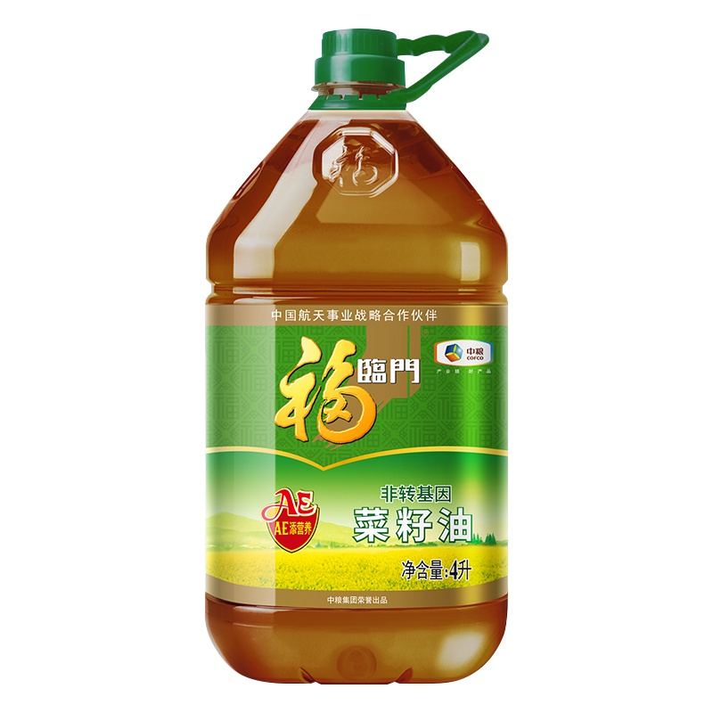 [中粮我买网]福临门家乡味AE 压榨 浓香营养 菜籽油4L 新老包装随机发货