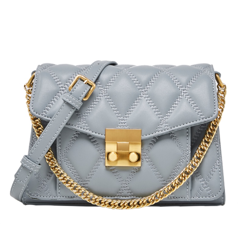 柏雅图(boyatu)牛皮女包包2019新款链条斜挎包女韩百搭菱格真皮单肩包