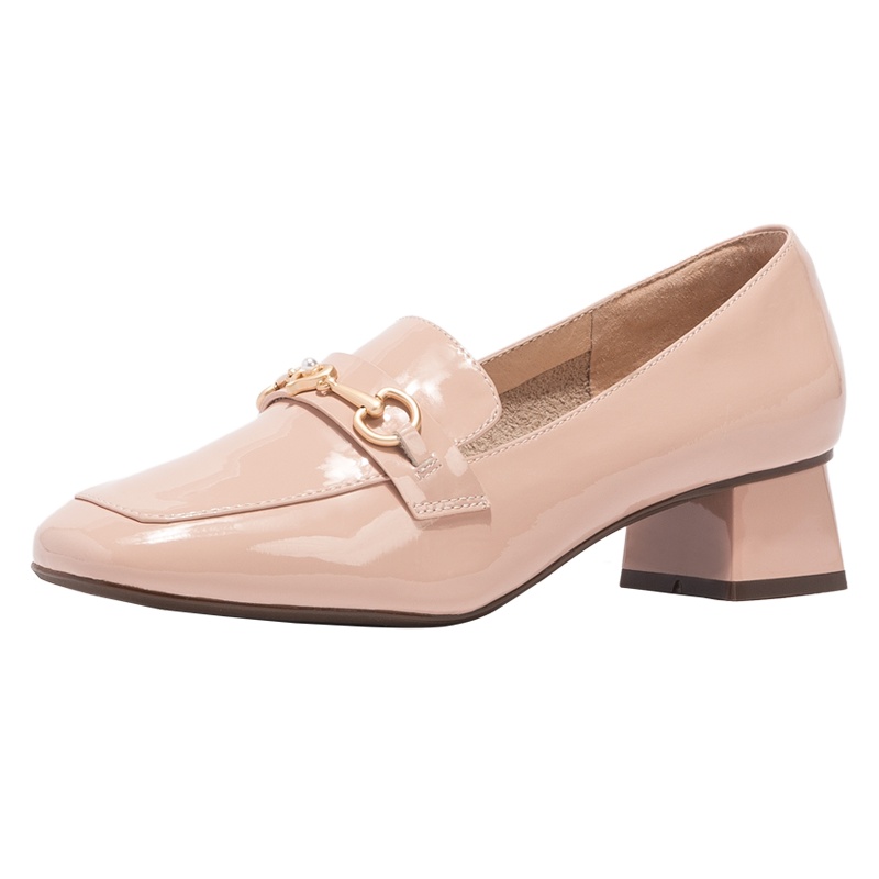 星期六(ST&SAT) 旗下 春季新款方头粗跟乐福鞋深口单鞋女SF01111036