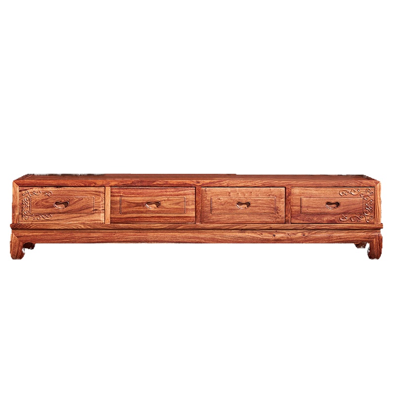 周家庄红木家具非洲花梨(学名:刺猬紫檀)实木地柜 电视柜 新中式客厅置物柜 天龙八部电视柜