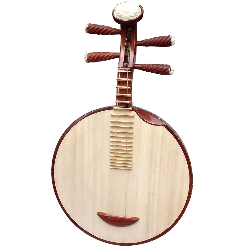 梵巢 月琴 乐队 剧团 京剧 民乐演奏 初学 红檀木材质 HM-03 红色 原木色