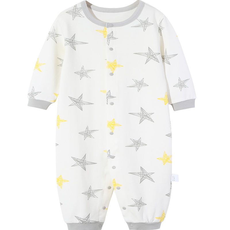 婴儿儿纯棉长袖连体衣春秋装男宝宝女哈衣新生儿春秋季衣服