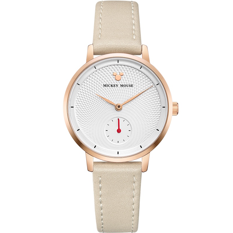 迪士尼(Disney)手表女学生韩版简约个性秒针石英手表防水少女腕表