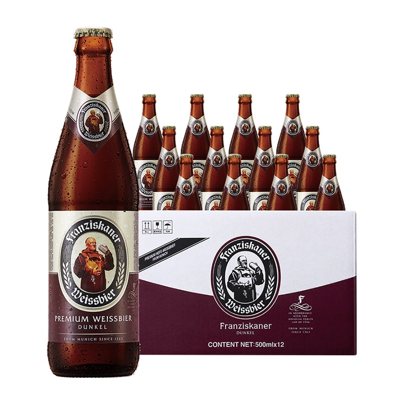 范佳乐/Franziskaner(教士)小麦黑啤酒450ml*12瓶 整箱装