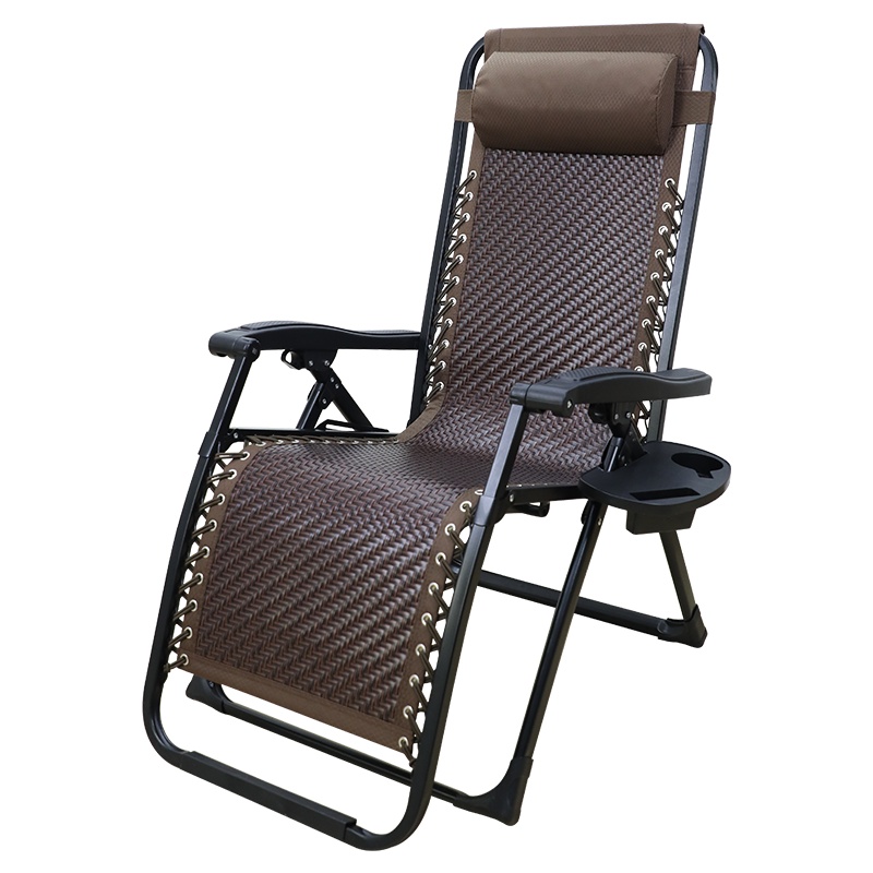 瑞仕达藤编折叠躺椅午休靠椅冰丝藤椅家用午睡椅阳台休闲靠背椅冬