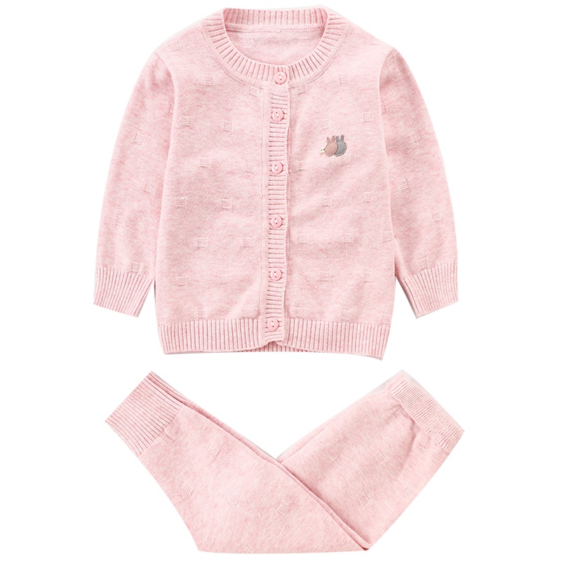 卡伴(Curbblan)童装儿童毛衣套装棉质针织毛线兔子套装适合0-3岁幼童