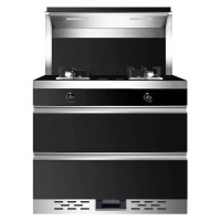 速热奇(SRQ)集成灶 一体灶侧吸下排烟自动清洗抽油烟机大火力燃气灶大容量消毒柜 钢化玻璃台面 液化气