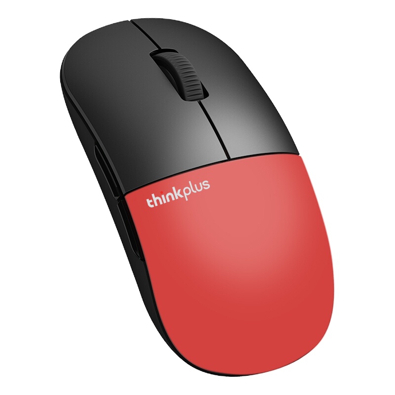 （DT）联想thinkplus E3 红黑外壳可换 时尚办公无线静音鼠标（单位：个）红黑色