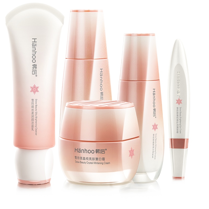 韩后化妆品雪玲珑套装女补水保湿爽肤水乳液洗面奶护肤品