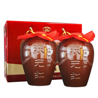 古越龙山 绍兴黄酒花雕糯米酒 状元红 十年陈酿5斤装 2.5L*2坛整箱礼盒装