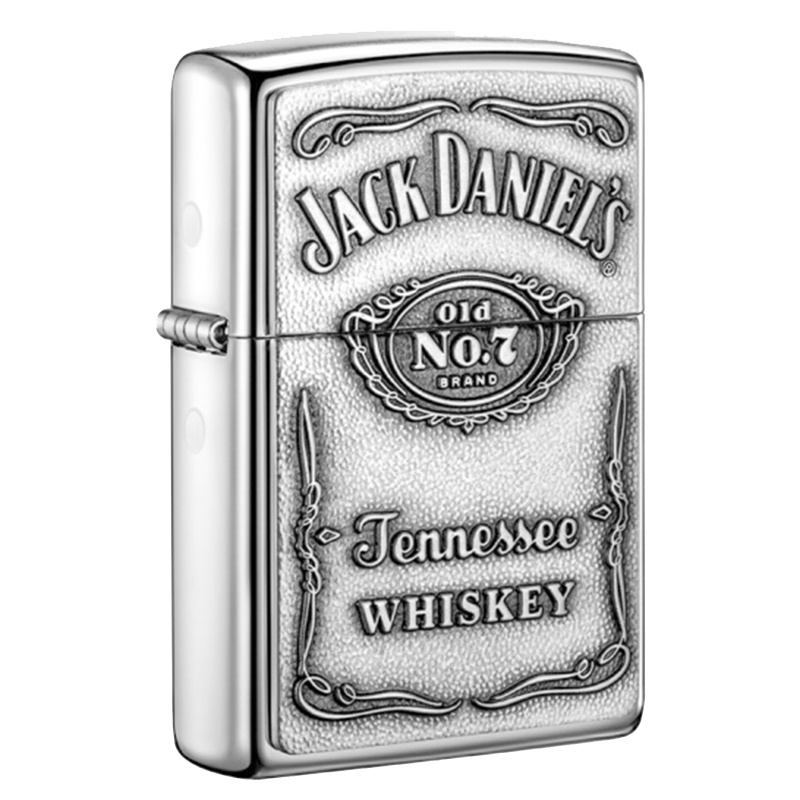 美国ZIPPO打火机 芝宝 积丹尼之锡标签 镜面镀铬徽章250JD.427 煤油防风火机