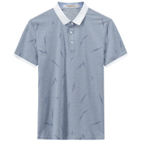 Romon/罗蒙短袖t恤男士中青年夏季薄款修身polo衫商务休闲男T恤衫