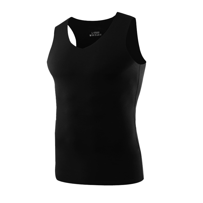 【两件装】男士夏季冰丝无痕背心男士打底T冰爽透气男式坎肩T恤