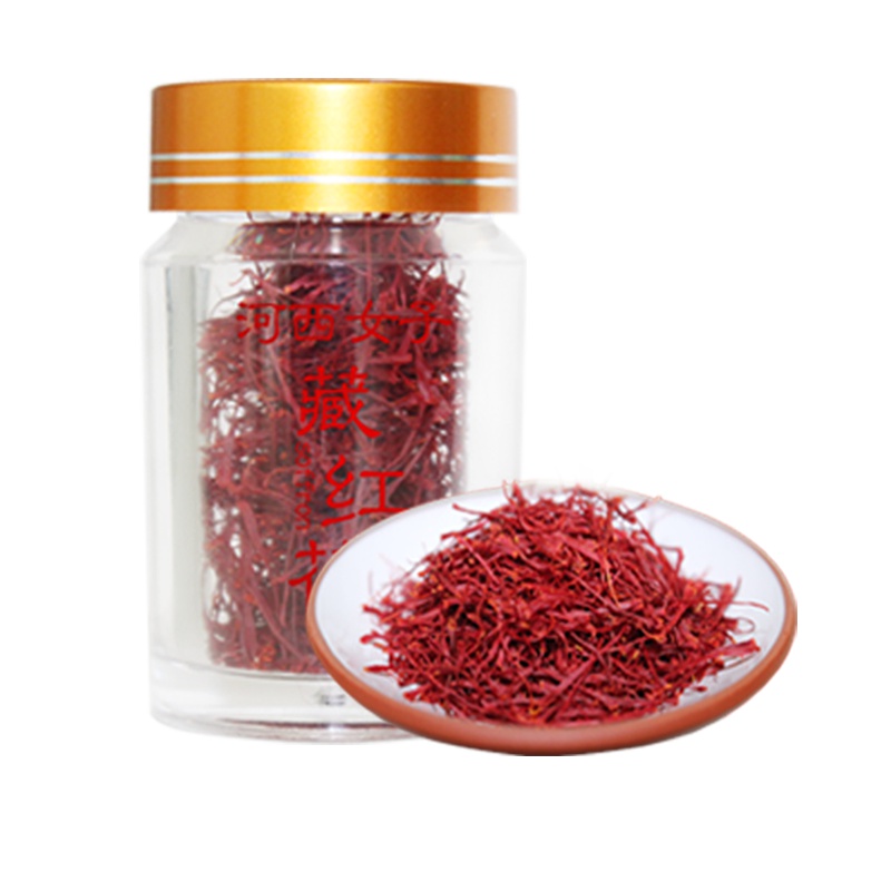 河西女子藏红花3g/罐正品野生西藏臧红花西红花茶饮