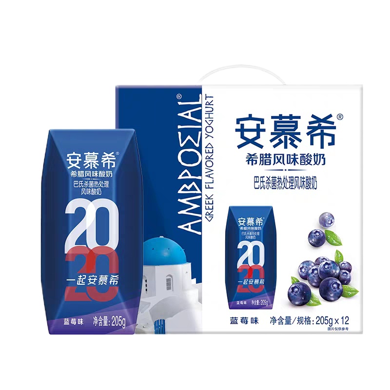 伊利205g安慕希酸奶蓝莓味 205g*12/箱