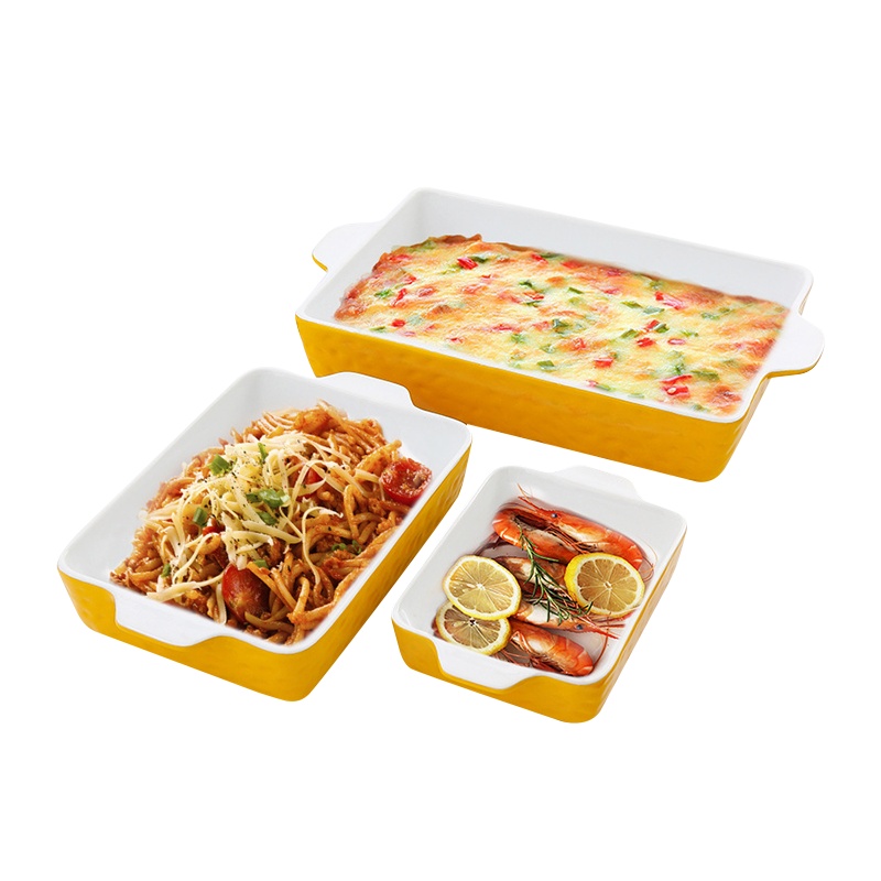 是尚 双耳陶瓷烤盘 烘焙烤箱盘