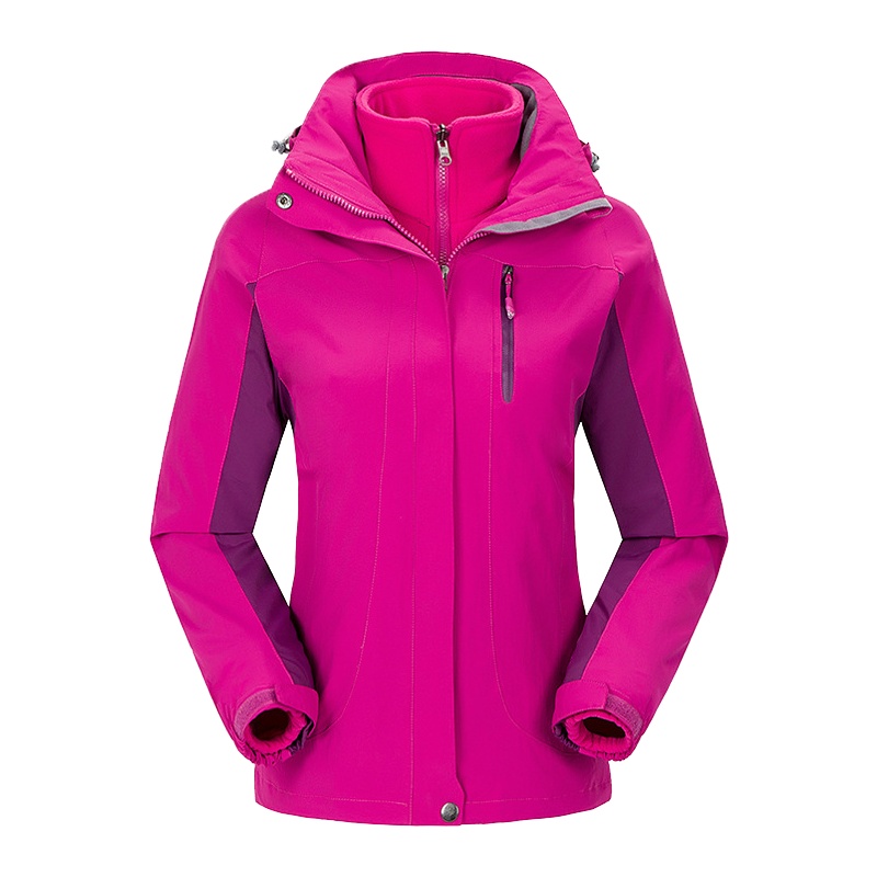 三极户外(Tripolar) TP6323 冲锋衣女款防水透气登山服防风保暖防寒工作休闲服两件套冲锋衣