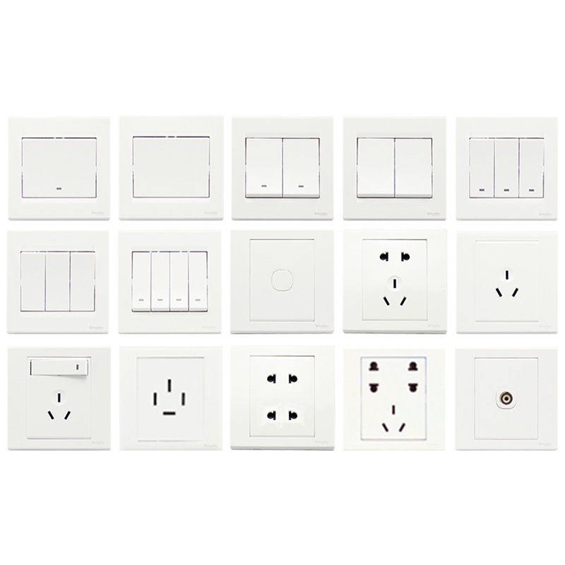 施耐德电气(Schneider Electric) 开关插座面板 如意系列经典白