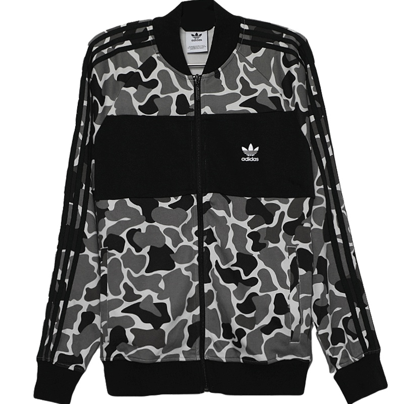 ADIDAS阿迪达斯三叶新款男子休闲棒球服拉链上衣外套DN8036