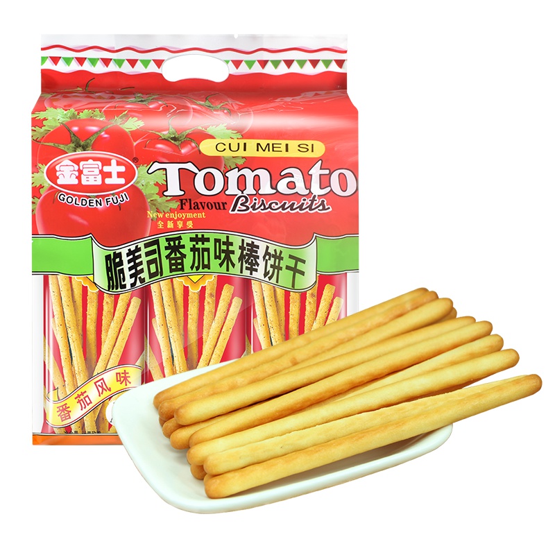 金富士 混合蔬菜味棒棒饼干 儿童手指饼干休闲零食饼干300g 番茄味