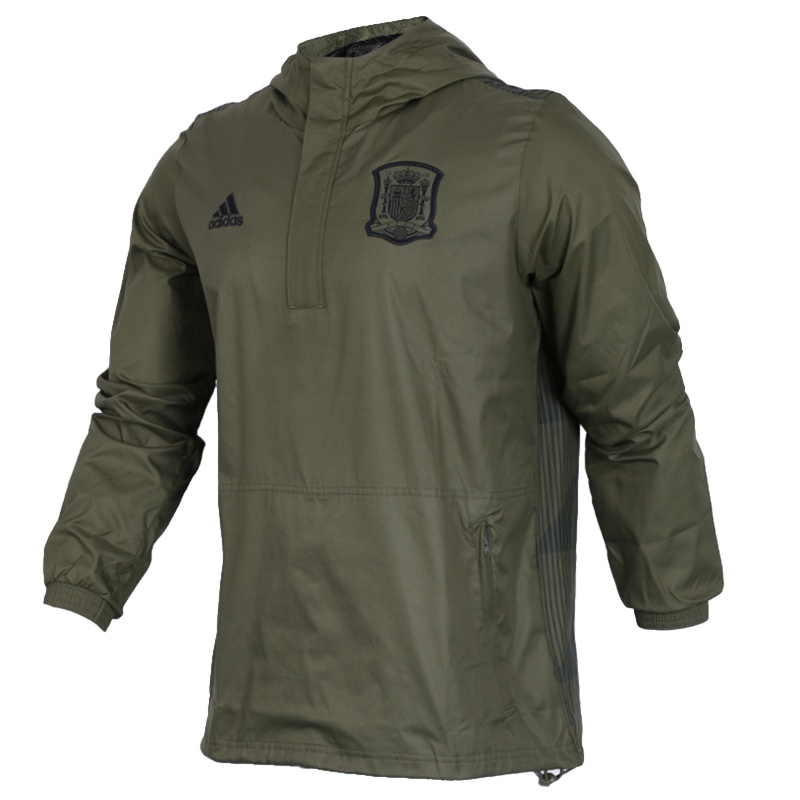 阿迪达斯男装2018春季新款国家队梭织连帽夹克外套CE8882