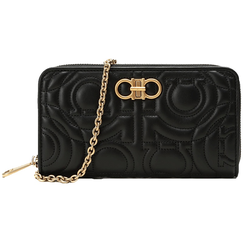 Salvatore Ferragamo 菲拉格慕 女士牛皮单肩斜挎包手拿包 22D332