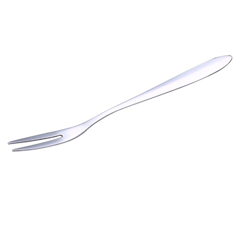 爱自由水果叉不锈钢蛋糕叉子创意时尚二齿迷你家用西餐甜品叉6个装