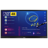 Philips/飞利浦 70英寸4K智能会议平板商用显示器无线投屏 商务培训教学互动电子白板 BDL7030QT 含移动推车套装