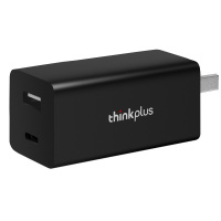 联想thinkplus氮化镓GaN双口适配器65W迷你X390 E14 T14 X1电源