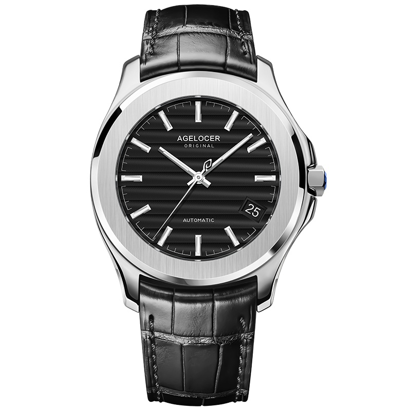 瑞士Agelocer艾戈勒手表 男士全自动机械表 男 日历防水夜光男表 瑞士潮流男表 baikal A6301