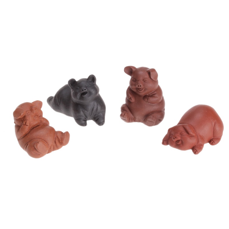 [子冶]欢天喜地 小猪 茶宠 紫砂摆件 茶具 宜兴紫砂 手工 正品