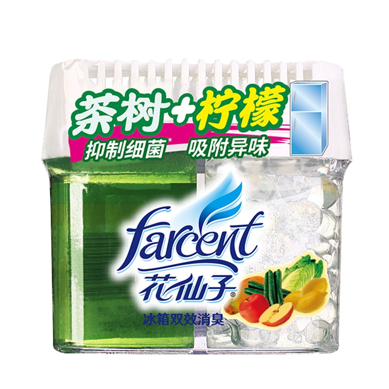 花仙子双效冰箱除味剂除臭盒家用竹炭厨房去除异味 120g1盒装