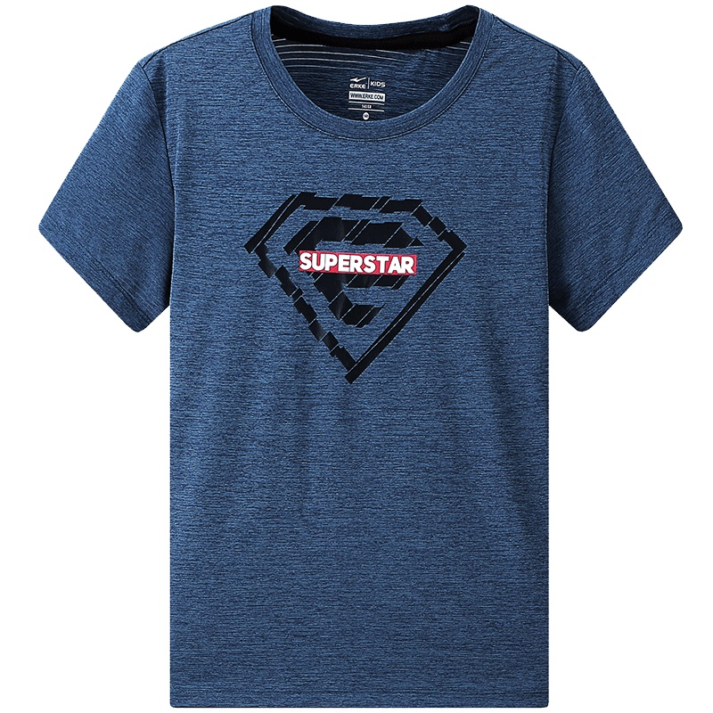 鸿星尔克童装男童2019新款儿童T恤运动休闲学生短袖T恤