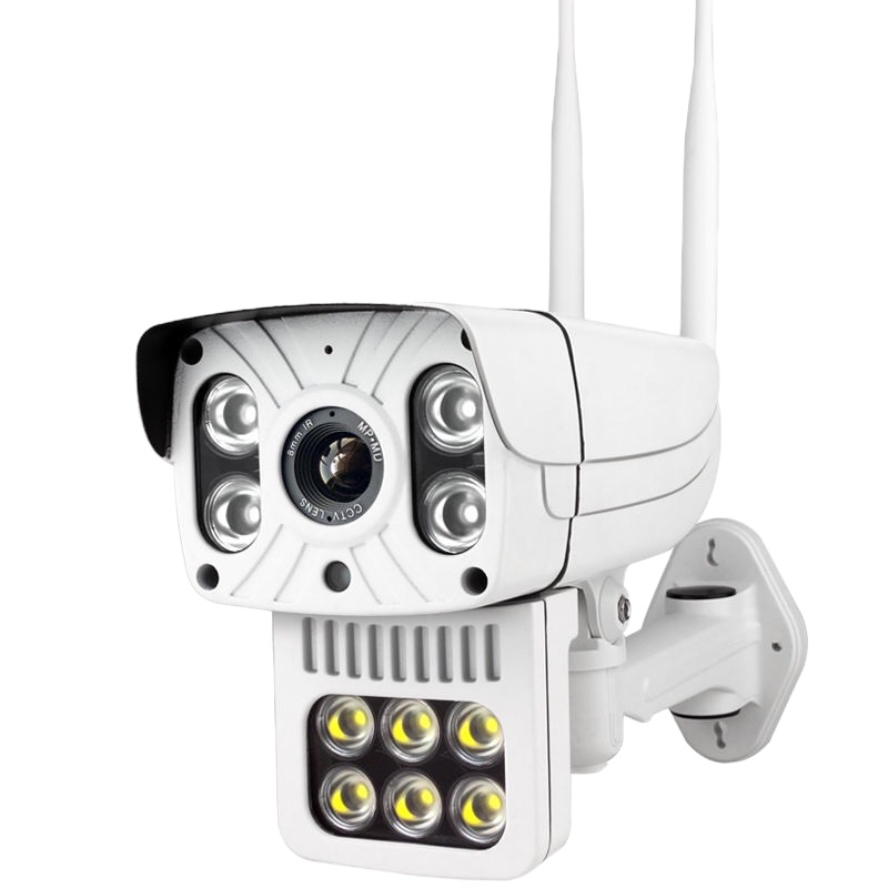 无线监控摄像头（ 64G内存）室外旋转手机远程高清夜视语音对讲WiFi监控器家用 10灯超清+自动旋转