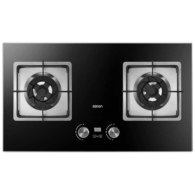 帅康(sacon)82C燃气灶煤气灶双灶嵌入式台嵌两用钢化玻璃4.8kw猛火台式灶台定时灶具炉具双眼灶煤气炉天然气
