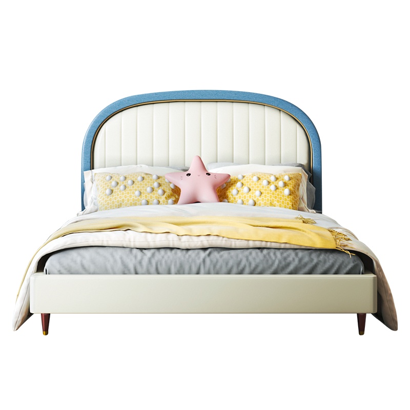 顾家家居儿童床软包实木床高级床简约现代卧室床