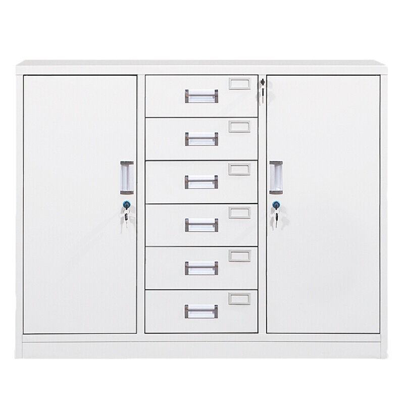 匡大 铁皮文件柜办公资料柜储物柜宽中六斗下