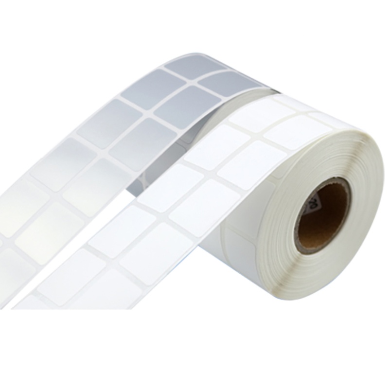 白色/亚银PET固定资产标签 40mm*50mm*1500PCS/R 圆角 大卷芯