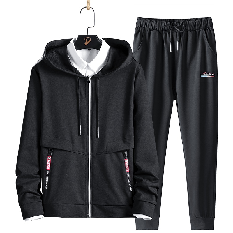 俞兆林(YUZHAOLIN)男士卫衣春秋韩版运动休闲套装帅气学生圆领长袖两件套潮