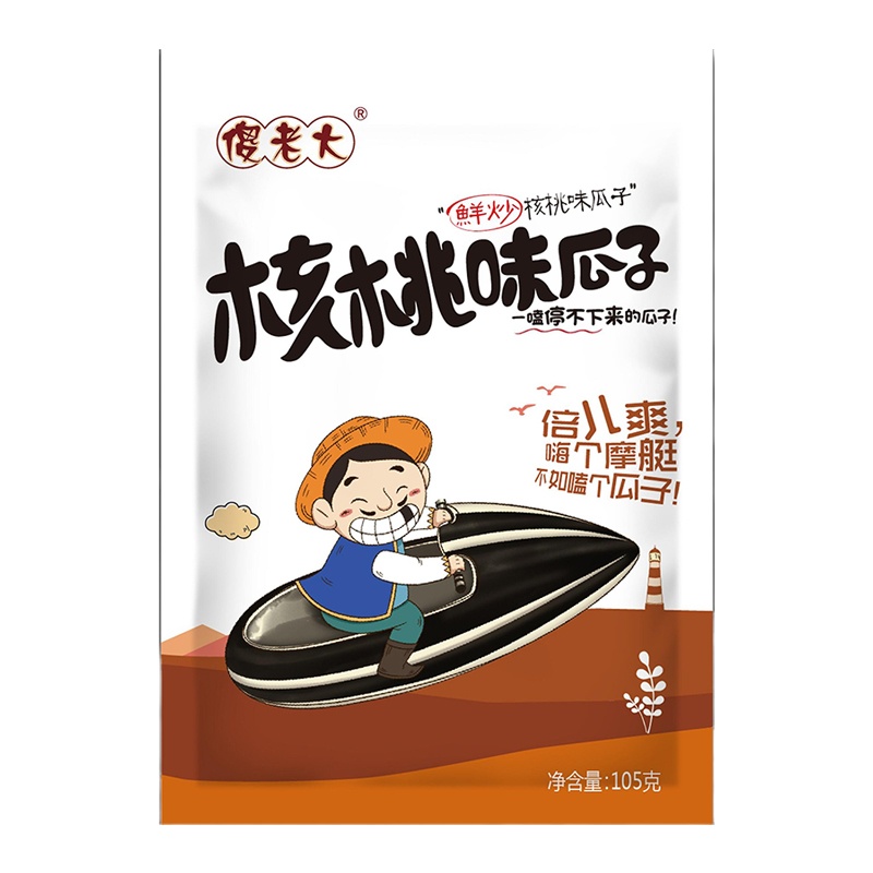 傻老大核桃香瓜子 105g*4袋 ZX