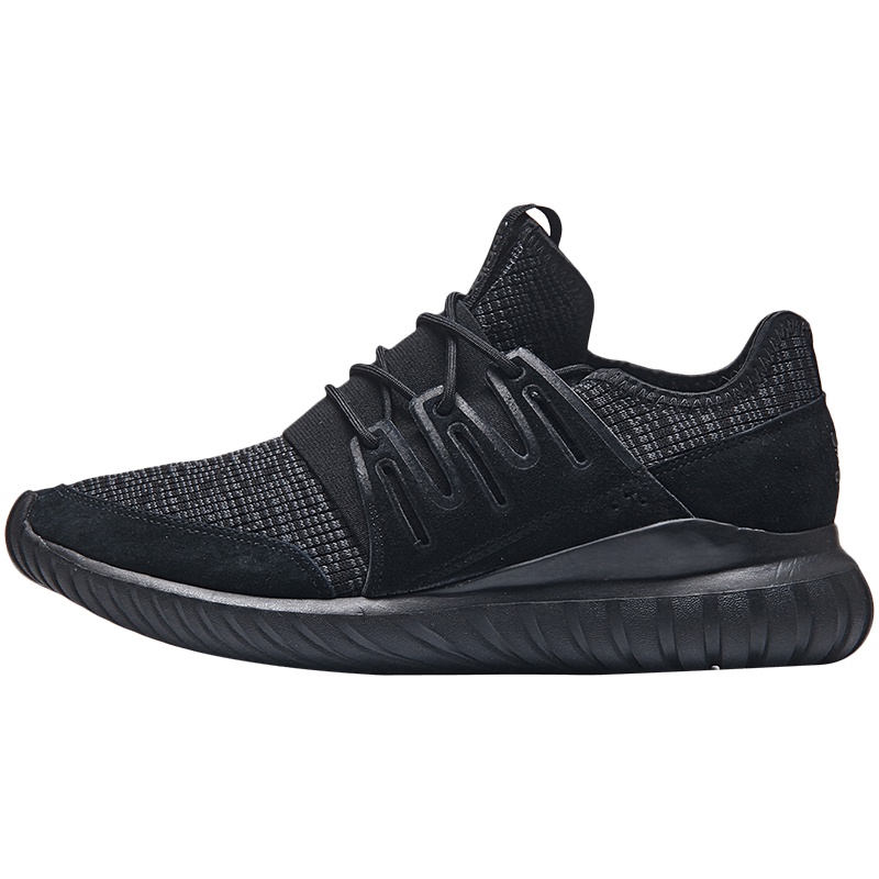 adidas阿迪达斯三叶草男子休闲鞋冬季TUBULAR小椰子低帮运动鞋CQ1412 黑色