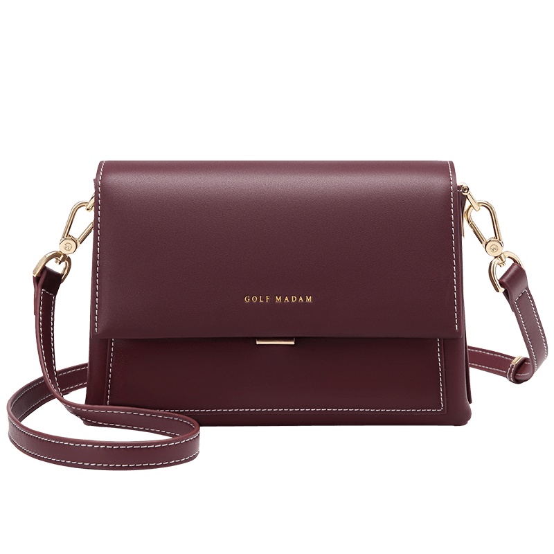 GOLF包包女2020新款潮真皮时尚单肩斜挎包百搭小方包高级感