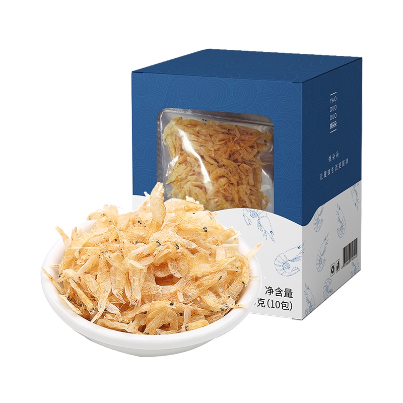 姚朵朵高钙淡干虾皮60g*1盒 虾米海产干货