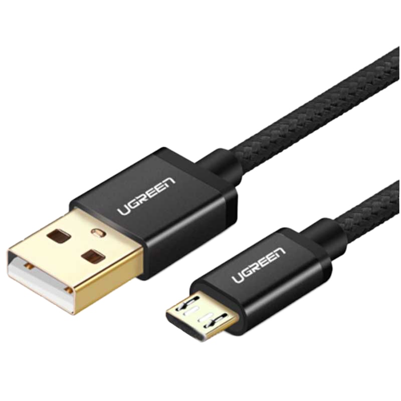 绿联 安卓数据线 2A快充手机车载充电器线1.5米 Micro USB电源线转接头40981