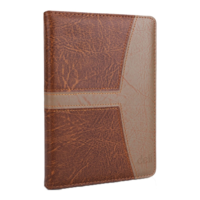 得力(deli)7921-25K/160雅致大方皮面本 记事本 日记本 会议本 笔记本本子办公用品学生文具笔记本/记事本