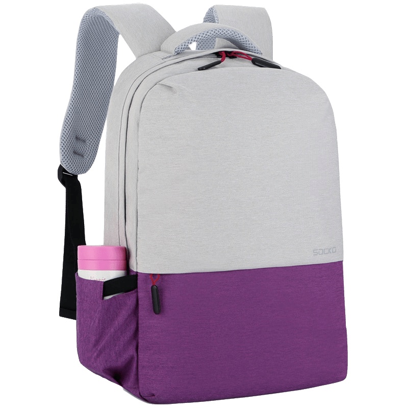 圣兰戈(SOCKO)电脑包女双肩15.6寸男适用苹果小米Pro13.3联想小新Air14戴尔G3惠普华硕华为荣耀笔记本包