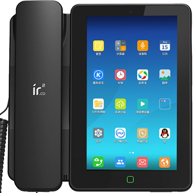 铱方Z1黑色 安卓多媒体智能可视电话机 网络 视频 录音电话机座机 办公家用黑名单电话 IP电话